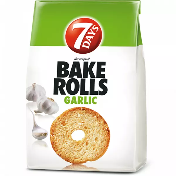 7 Days Bake Rolls Garlic 150g x12stk / Zwieback mit Knoblauch