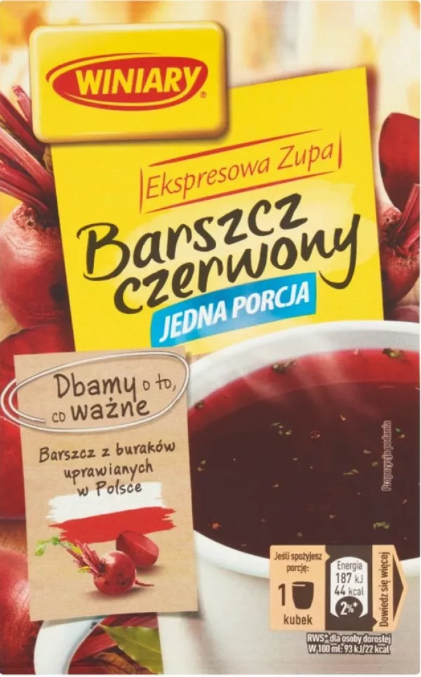 Smaczna Zupa Winiary Barcz Zerwoni INSTANT 13 gr x 40st / Rote Beete - Tassensuppe