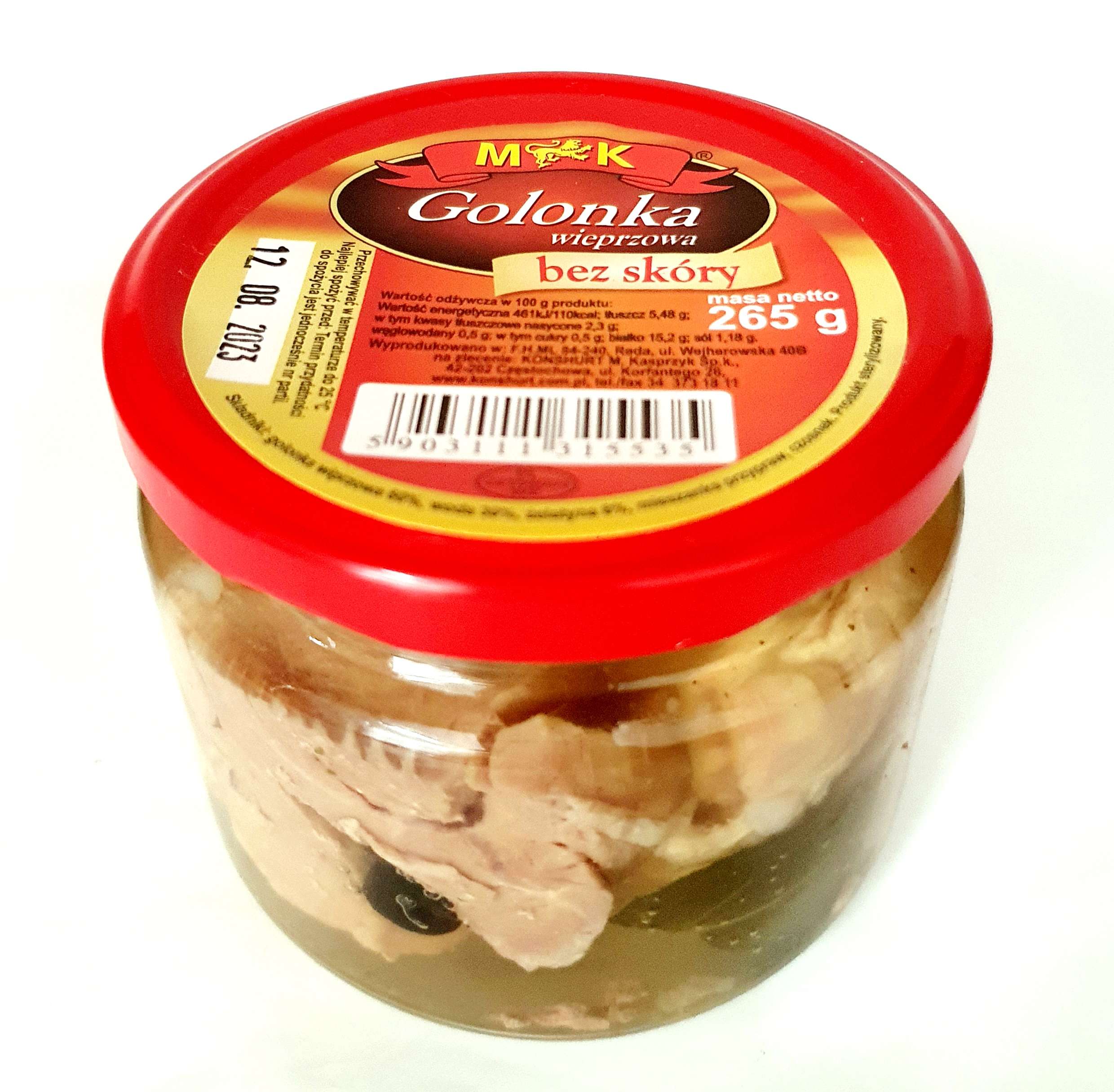 MK Golonka Wieprzowa bez Skory 265g x6stk/ Schweinehaxe ohne Haut