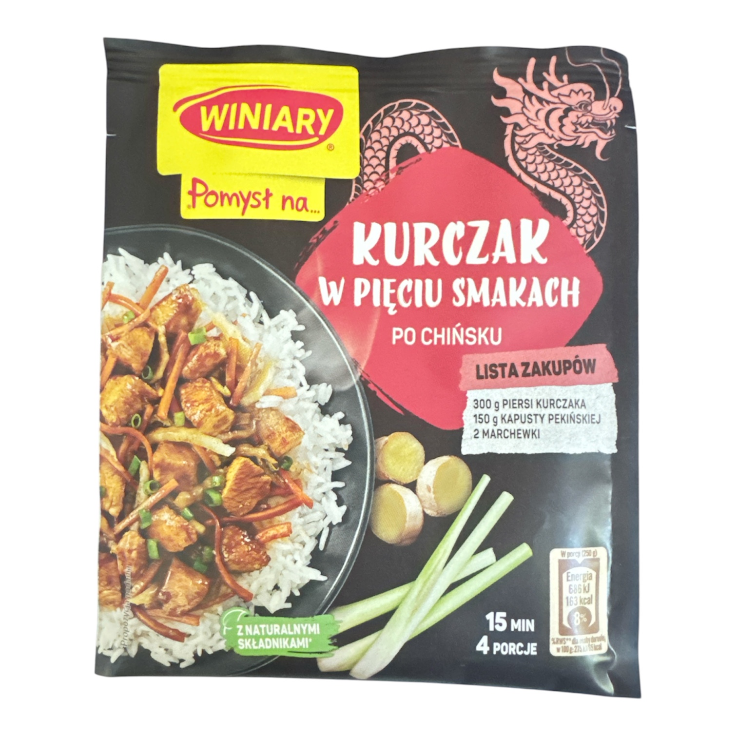 Winiary pomysl na Kurczak w Pieciu smakach po chinsku 37g x 20st. / Soße für Asia reis mit Hänchen