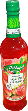Syrop Erdbeere-Rhabarber Truskawka Herbapol 8 x 420ml / Truskawka- Rabarba Sirup