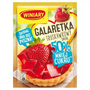 Galaretka o smaku Truskawka 50% mniej cukier  39gr x 25st / Geleepulver Erdbeer geschmack 50% Wenige