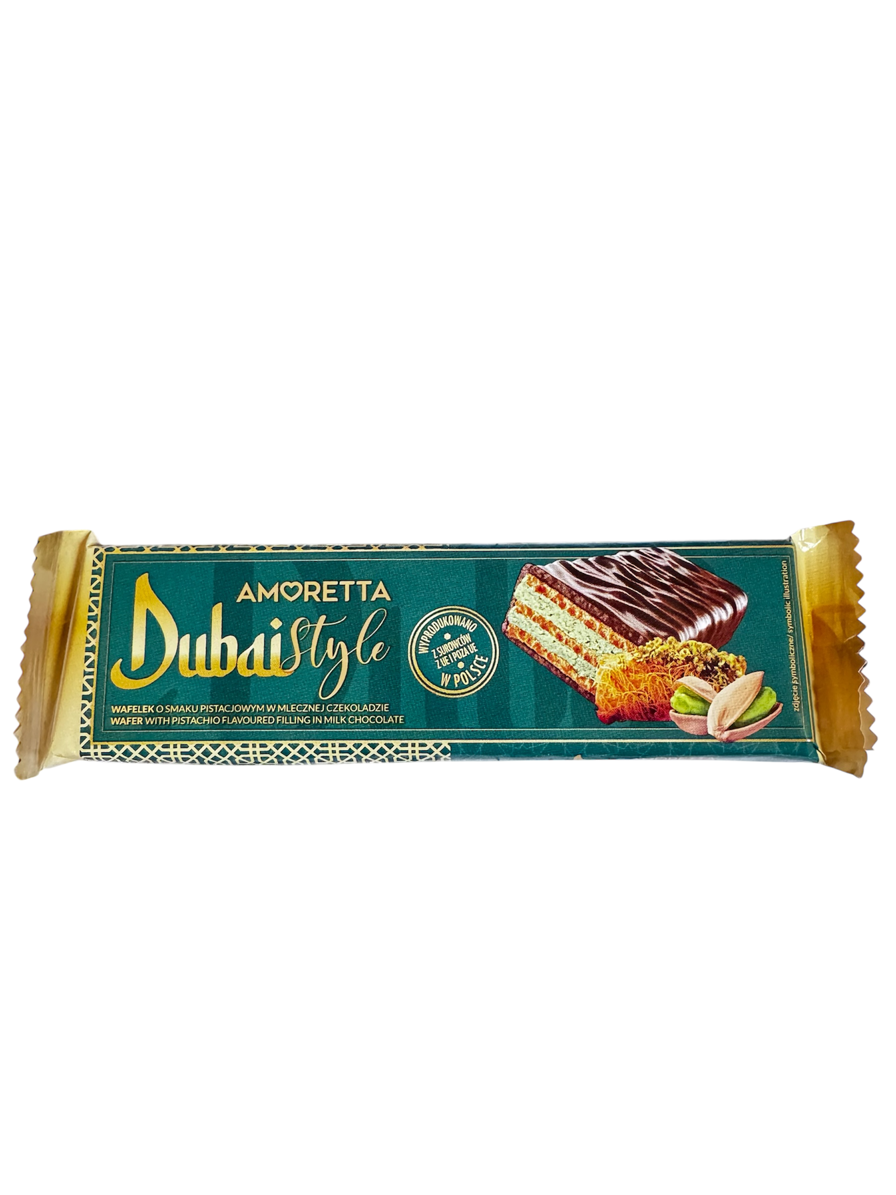 Amoretta Dubai style waffel riegel 40g x 36 st  (Schoko Dubai riegeln)