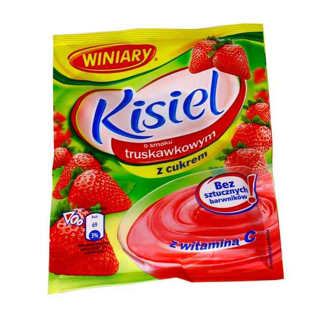 Kisiel o smaku truskawkowym z cukrem 77g x 25st. Winiary / Dessertpulver