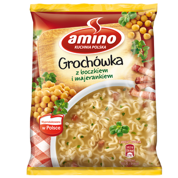 Amino Suppen Grochowa z makaronem 69g x 22St.   Instantsuppen / Erbsensuppe