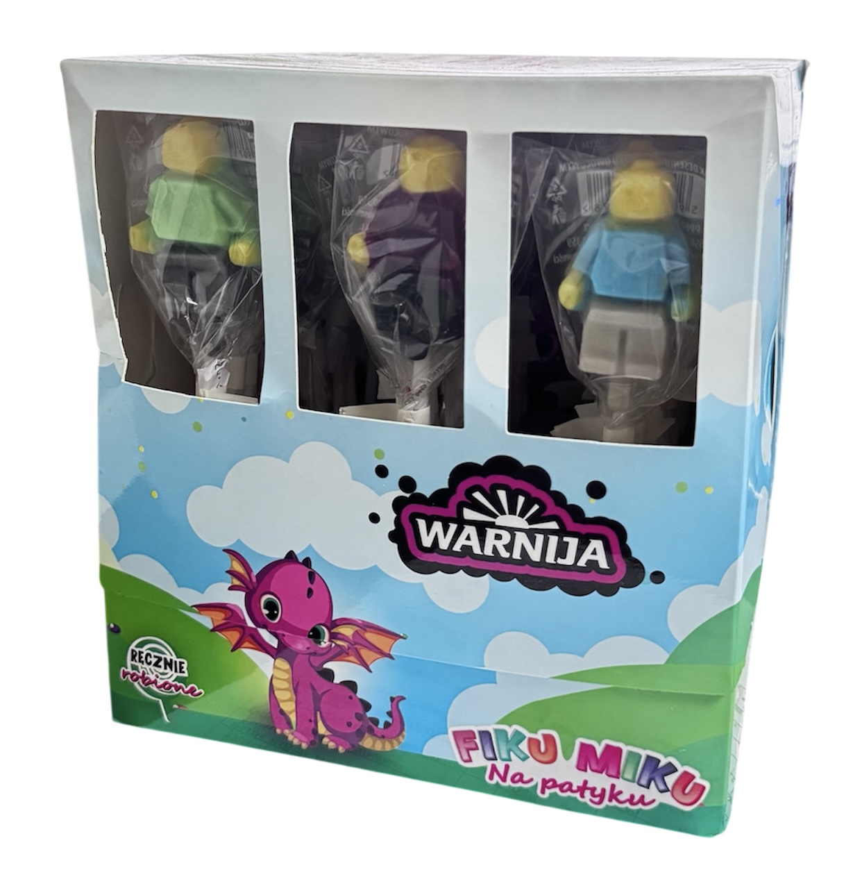 Warnija Lizak Ludzik Lego 12g x 30st (Figurformige lollipops)