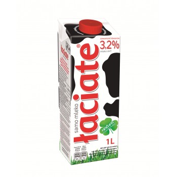 Mlekpol Laciate Mleko 3,2% Tetrapack 1L x 12St. UHT    MHD  14.09.2026