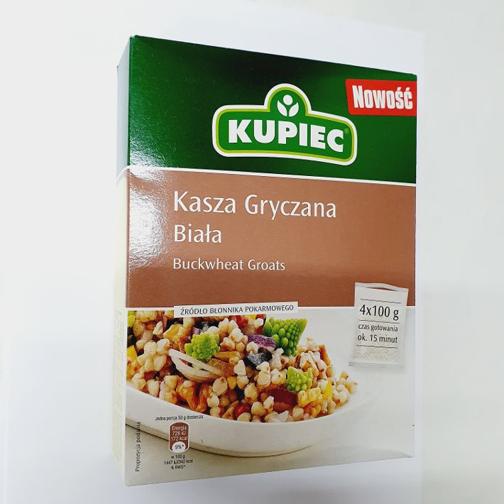 KUPIEC Kasza Gryczana BIALA 4x100gr  x 12 st