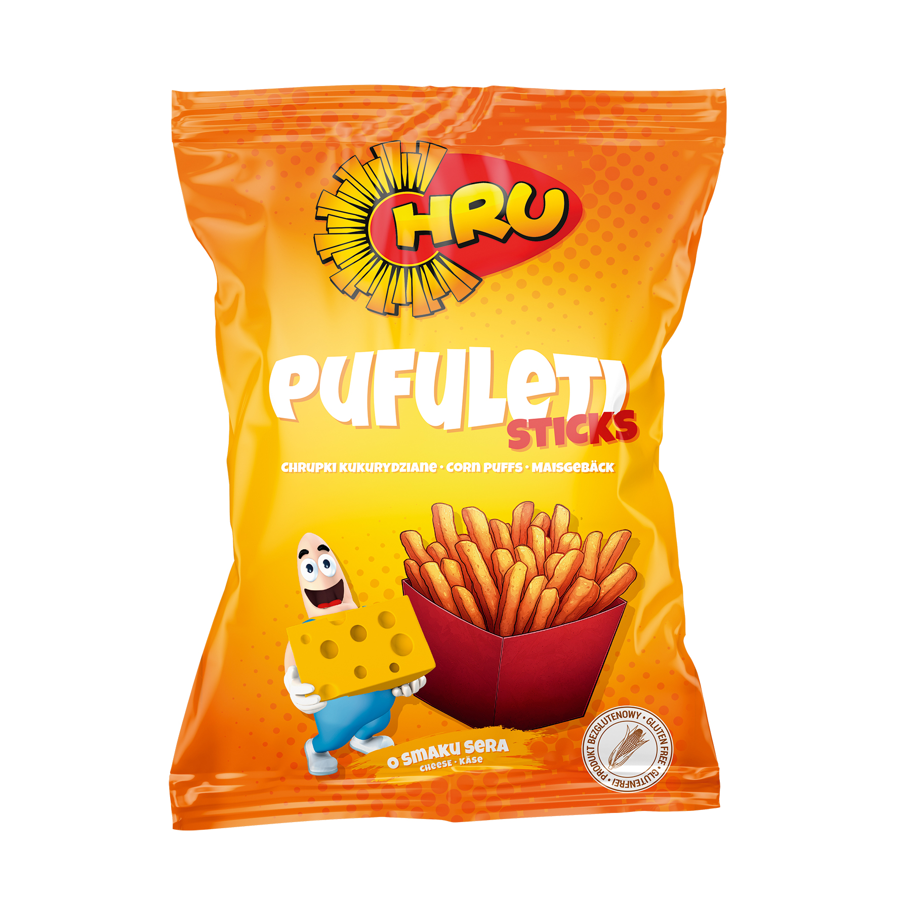 Chru Pufuleti Sticks mit Käsegeschmack  65gr x 24st. (Maissticks)