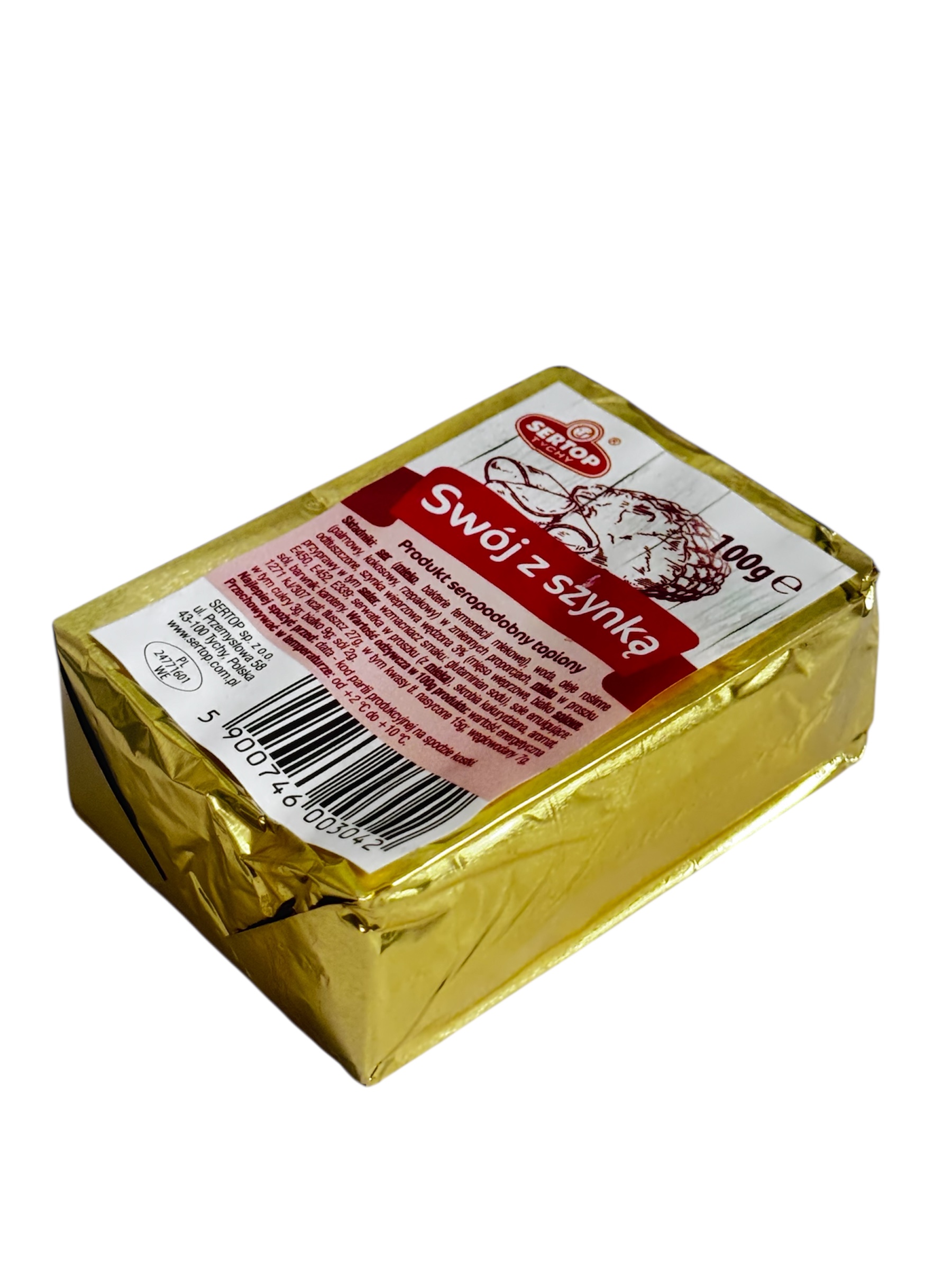 Serek Sertop  Swoj z szynka  (Schmelzkäse mit Schinkenstückhen)  100 gr x 10 st