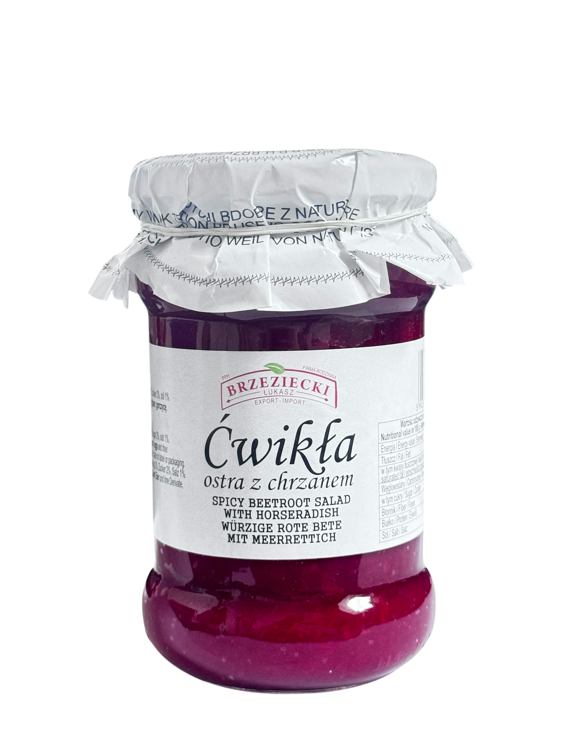 Brzeziecki  "Cwikla ostra z chrzanem" 280g. x 10st. Rote Beete(scharf) mit Meerrettich