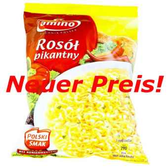 Amino Suppen Rosol z kuru pikantny 58g x 22st.      Instantsuppen /Hühnersuppe Scharf