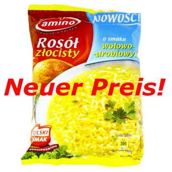 Amino Rasol Zlotysti 60gr x 22 st          Instantsuppen / Goldene Hühnersuppe
