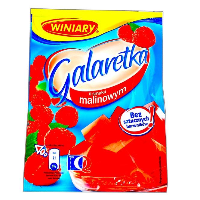 Galaretka o smaku malinowym 71gr x 22st / Geleepulver Himbeere Winiary
