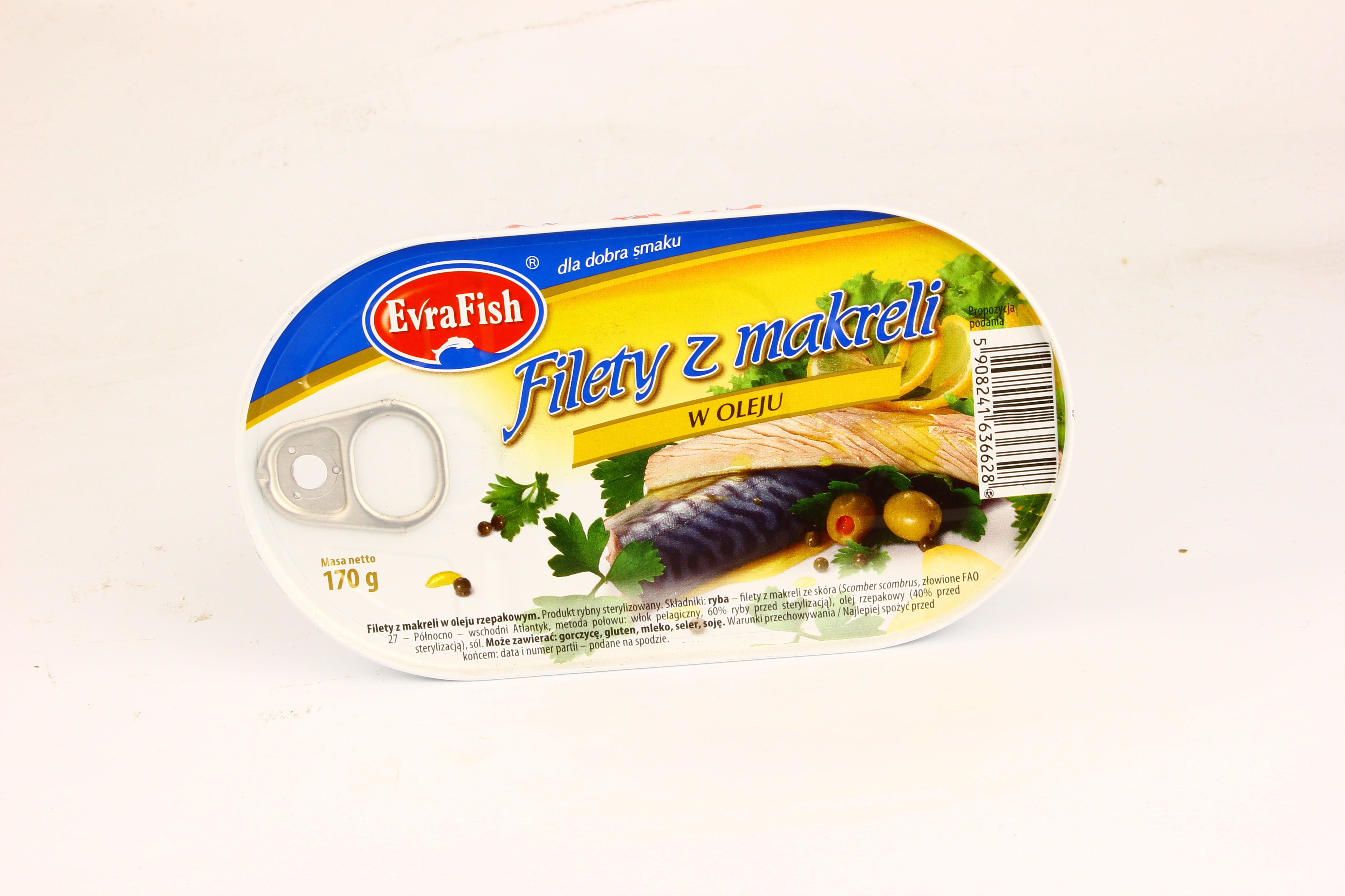 Evra Fisch Filety Z Makreli in öl 170grx 24st  ( Fischkonserve )