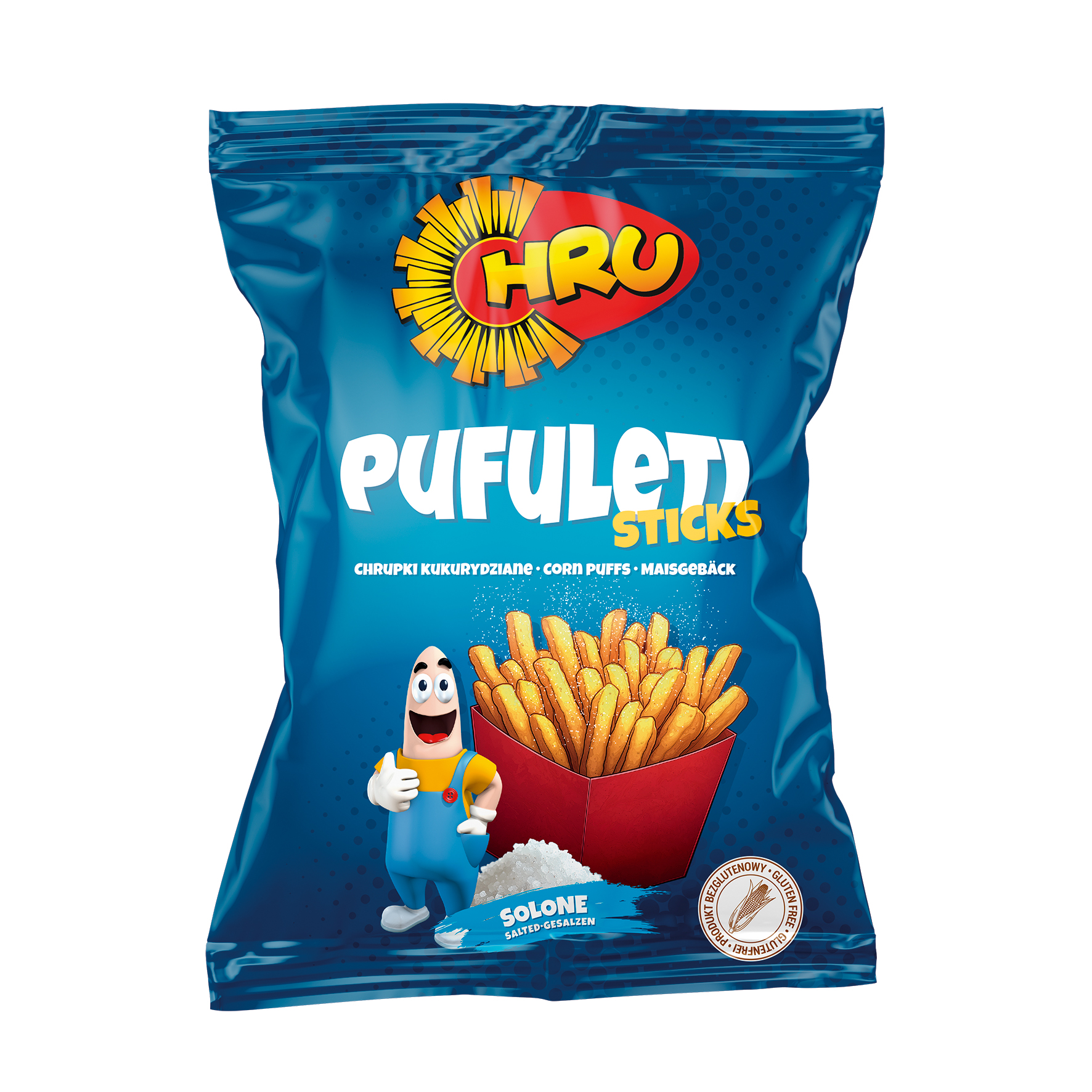 Chru Pufuleti Sticks mit Salzlgeschmack  65gr x 24st. (Maissticks)