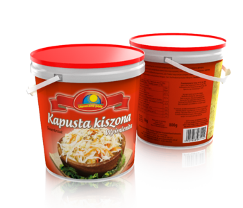 Sloneczne Pole Kapusta KISZONA 1Kg x 12St.  Eimer          ( Sauerkraut )