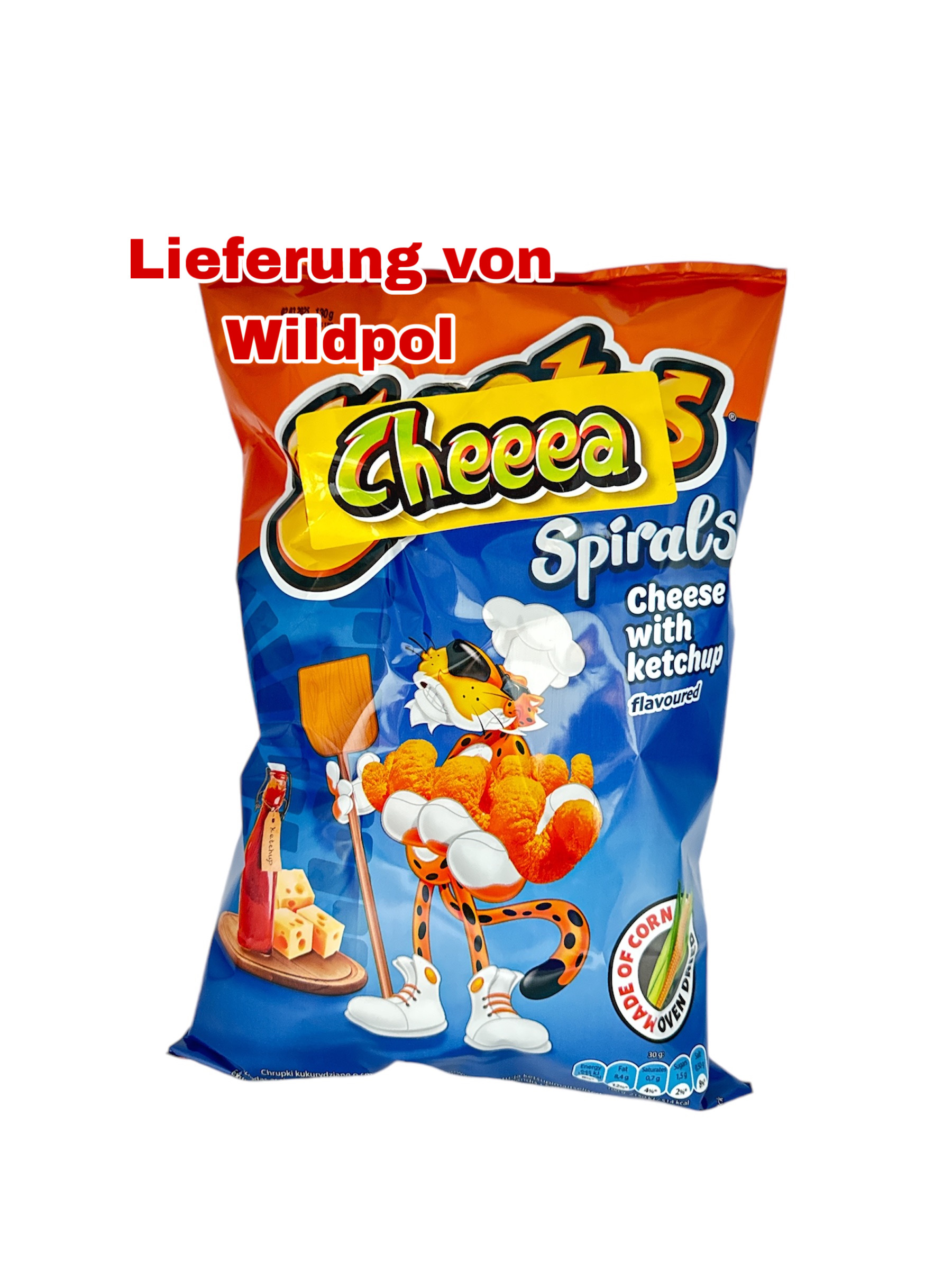 Cheeea Spirals Cheese & Ketchup 130g x 14st