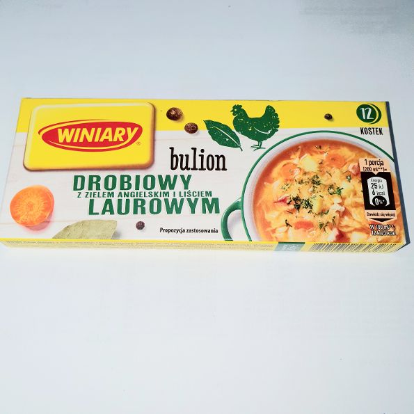 Bulion drobiowy z lisciem laurowym i zielem angielskim 120g x 16stk /Hühnerbrühe mit Lorbeerblatt