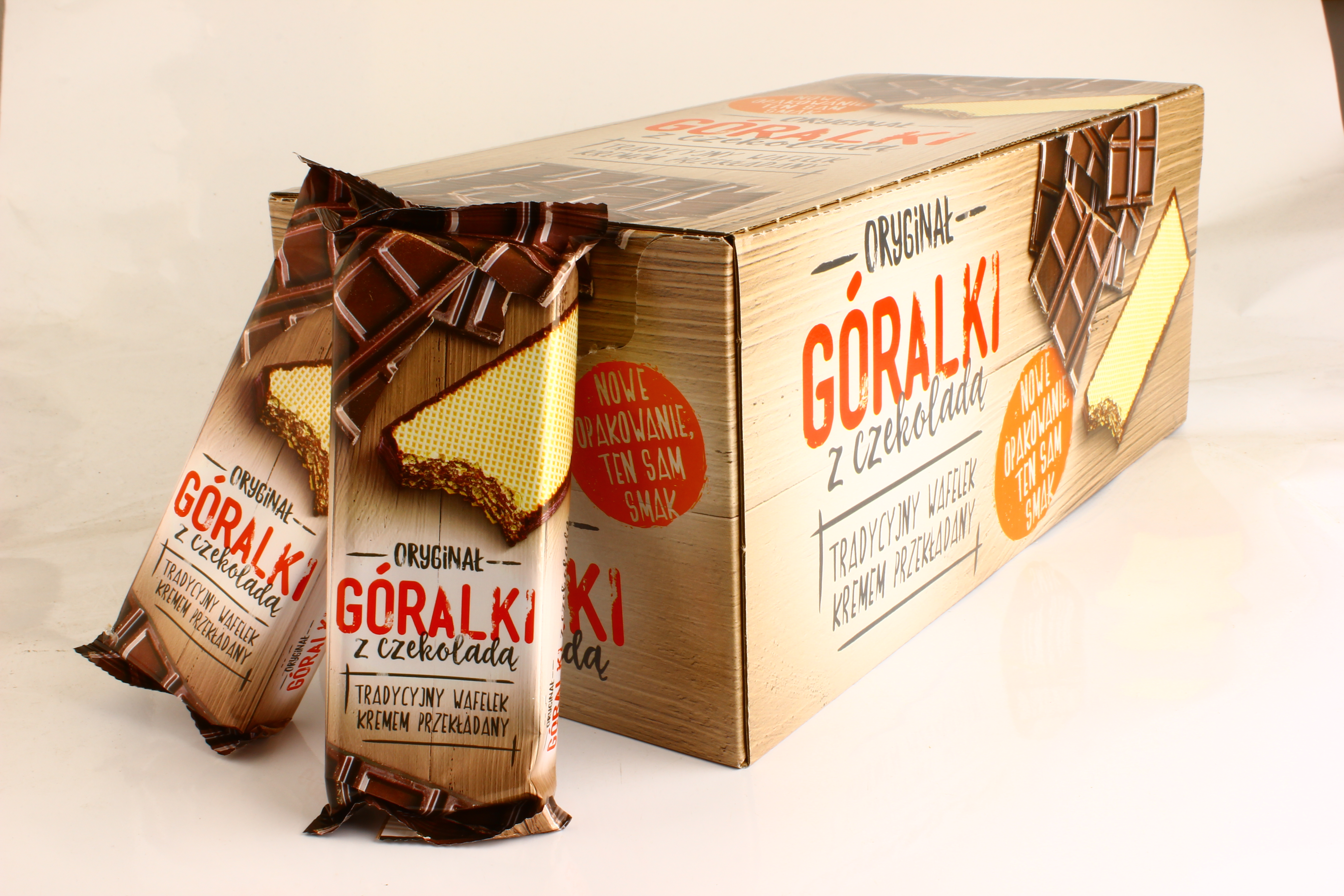 Goralki mit Schokolade 50g x 36 st knusprige Waffeln