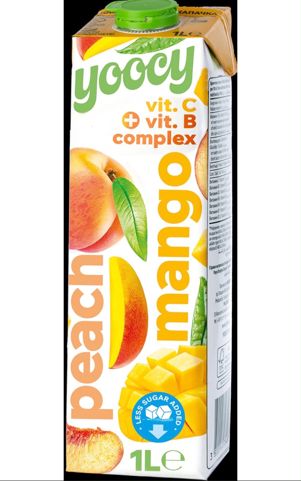 Youcy Peach Mango Fruchtgetränk 1L x 6st (pfirsich Mango)