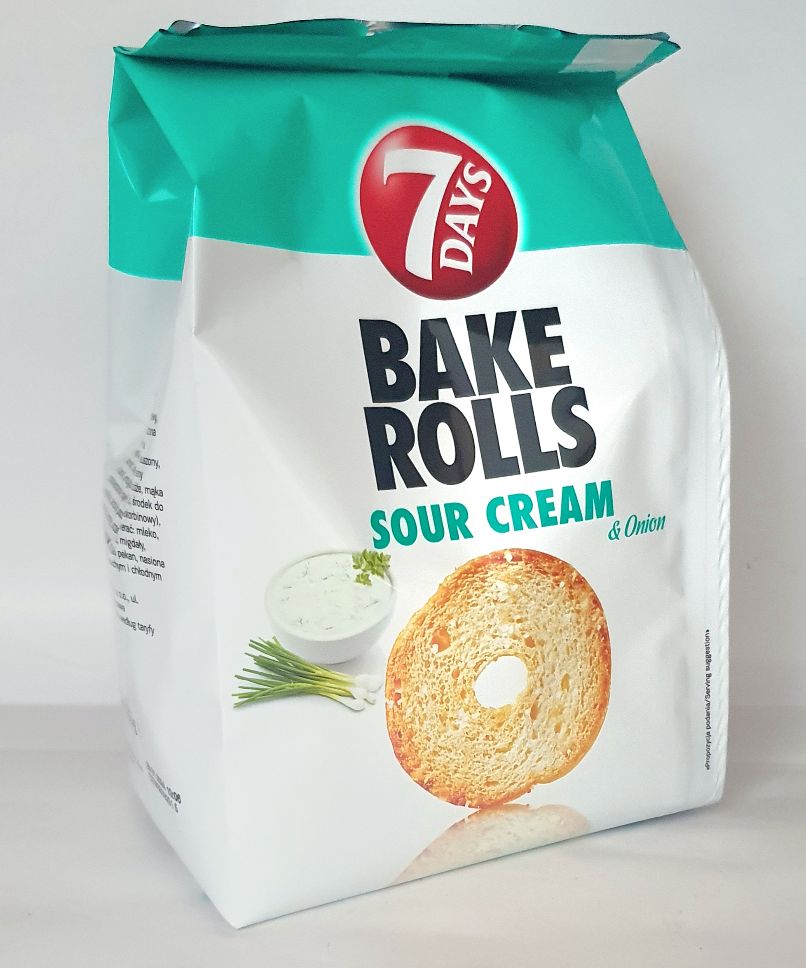 7 Days Bake Rolls Sour Crem & ONION 150g x 12stk / Sane und Zwiebel Geschmack