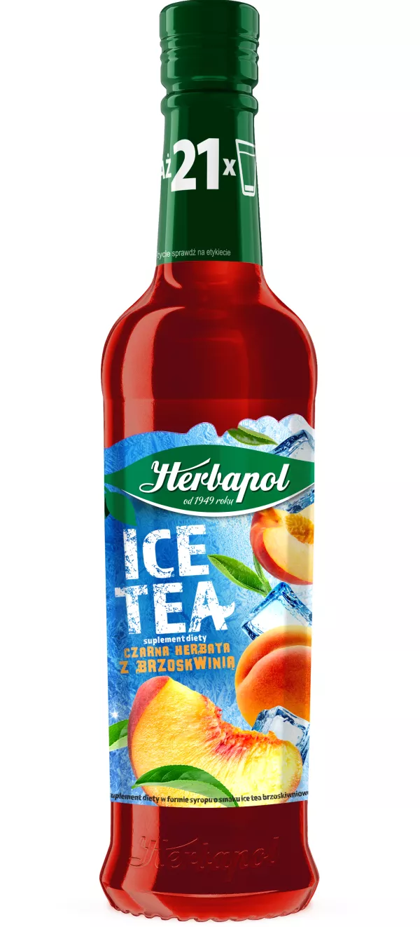 Herbapol  Syrop ICE TEA czarna Herbata z Brzoskwinia  8St. x 420 ml (Eistee Pfirsich)