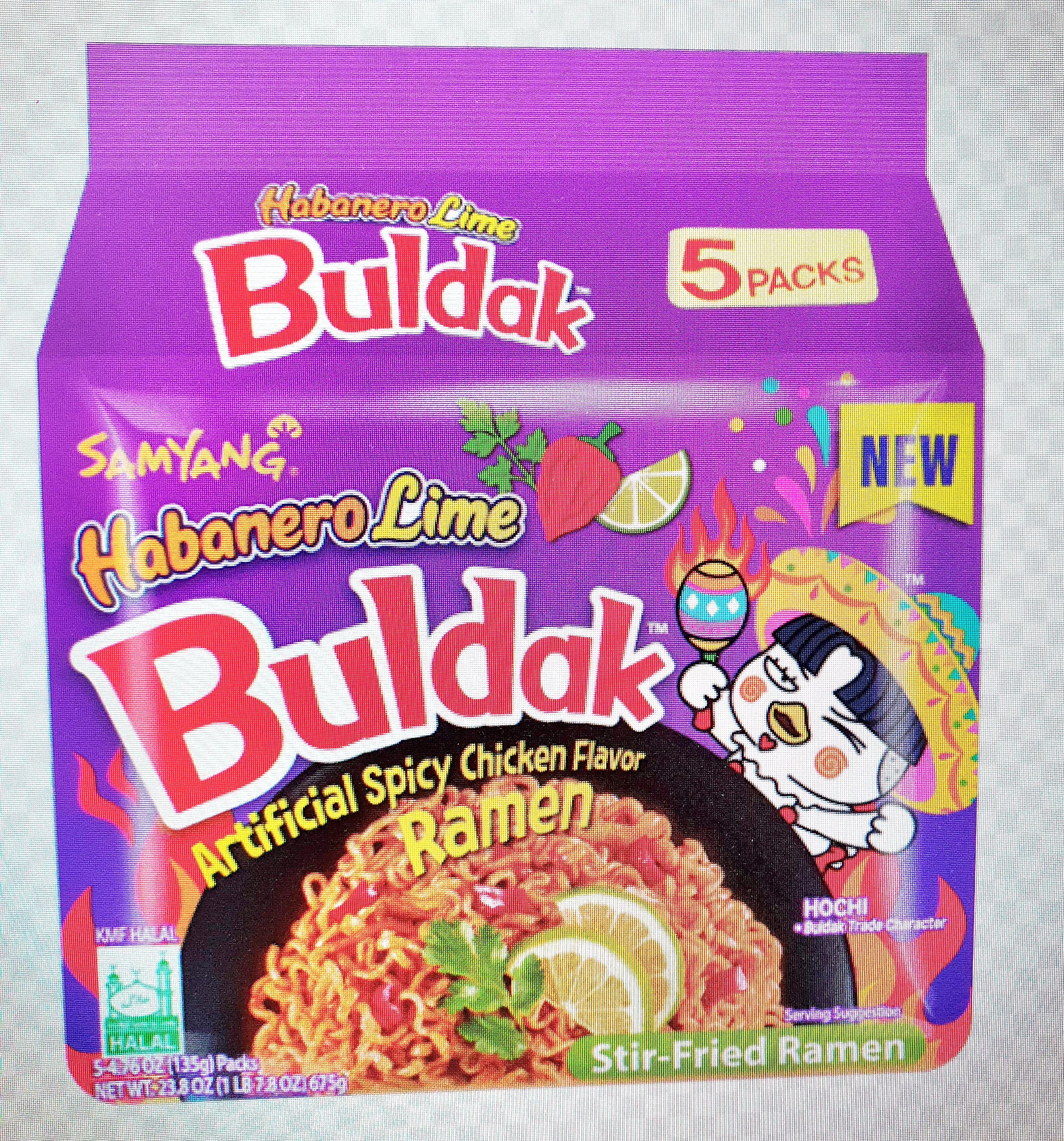 Samyang Buldak Hot Chicken Ramen Habanero Lime 8 x 5 x 135g   4