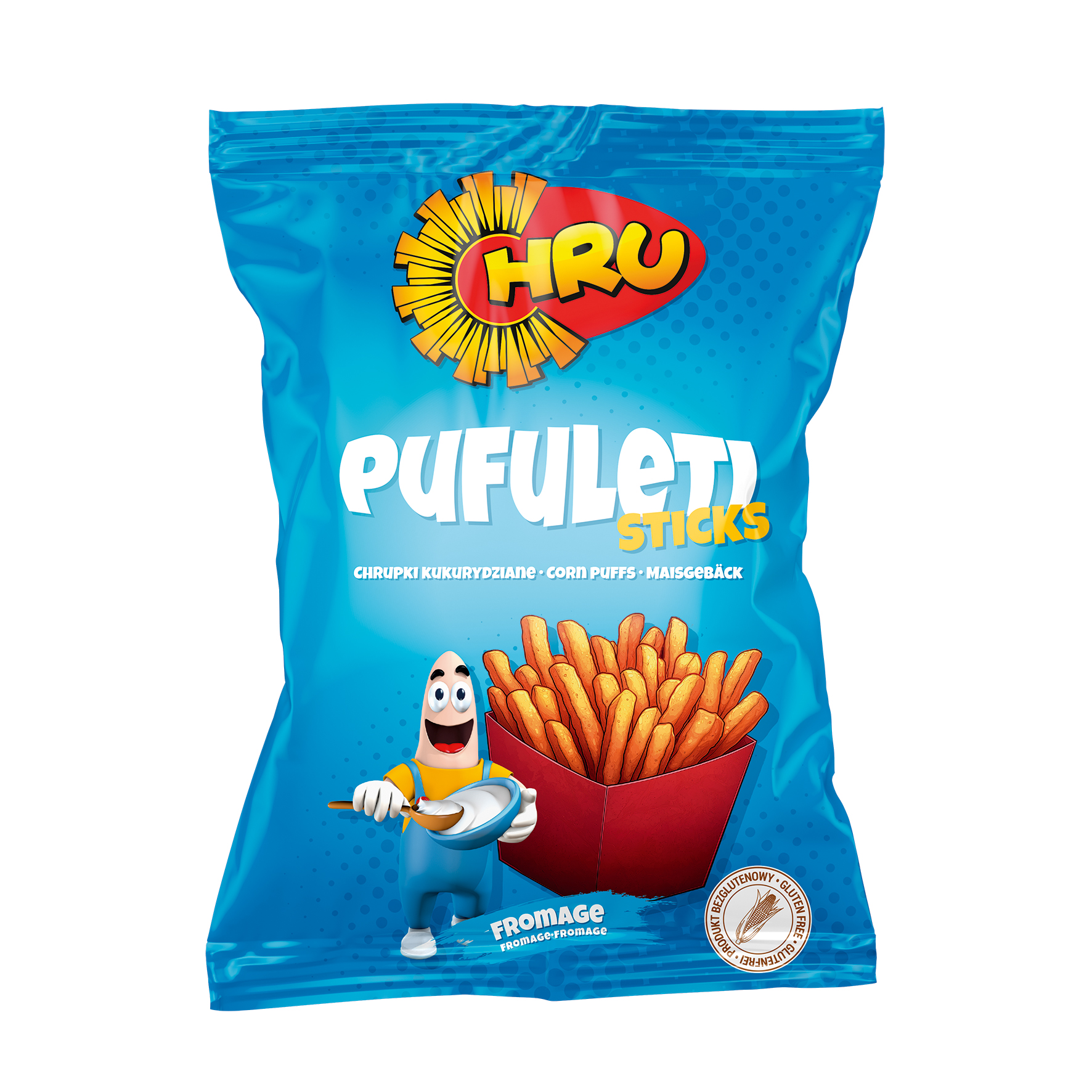 Chru Pufuleti Sticks mit Fromage geschmack  65gr x 24st. (Maissticks)