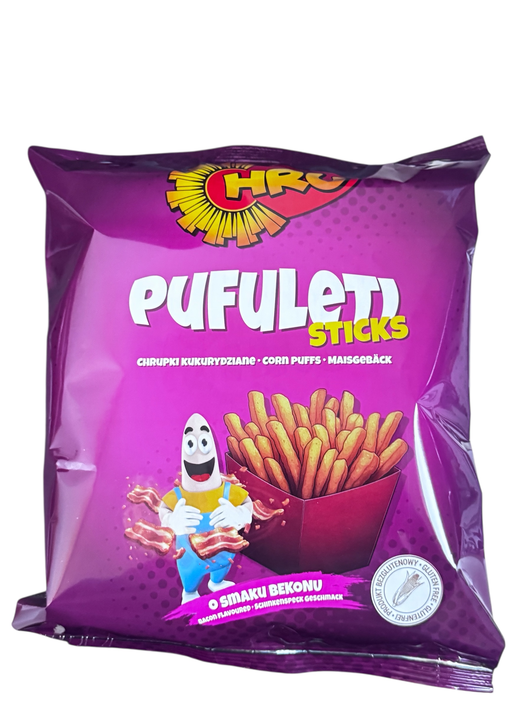 Chru Pufuleti Sticks mit Speckgeschmack  65gr x 24st. (Maissticks)