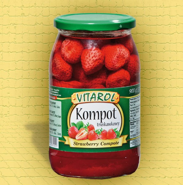 Vitarol Kompott Erdbeere   ( Truskawkowy )900 g x 8St