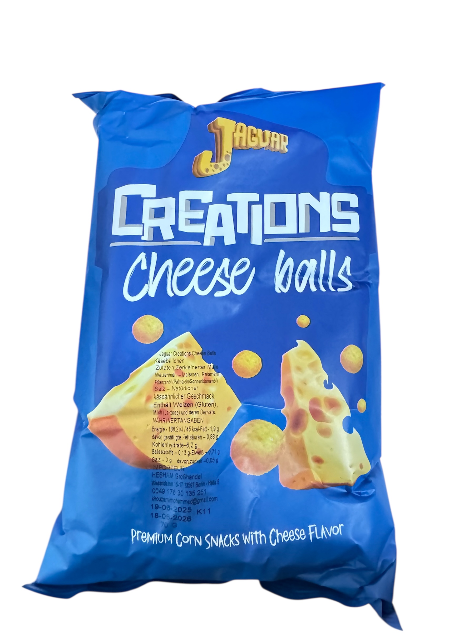 Jaguar Chips creations Cheese Balls 70g x 10st (Käse bälle)
