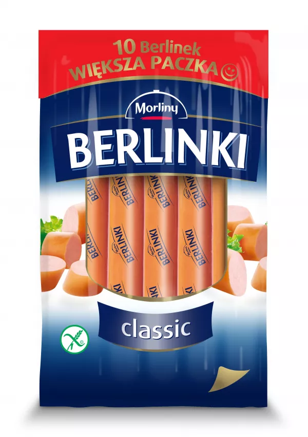 Berlinki Klassik 225-250 gr Morlyny 16 st    ( Milchwürstchen )