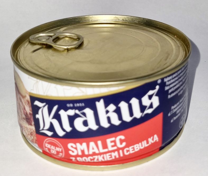 Krakus Smalec z  Boczkiem i CEBUKA 300 gr x 6 st  Fleischkonserve