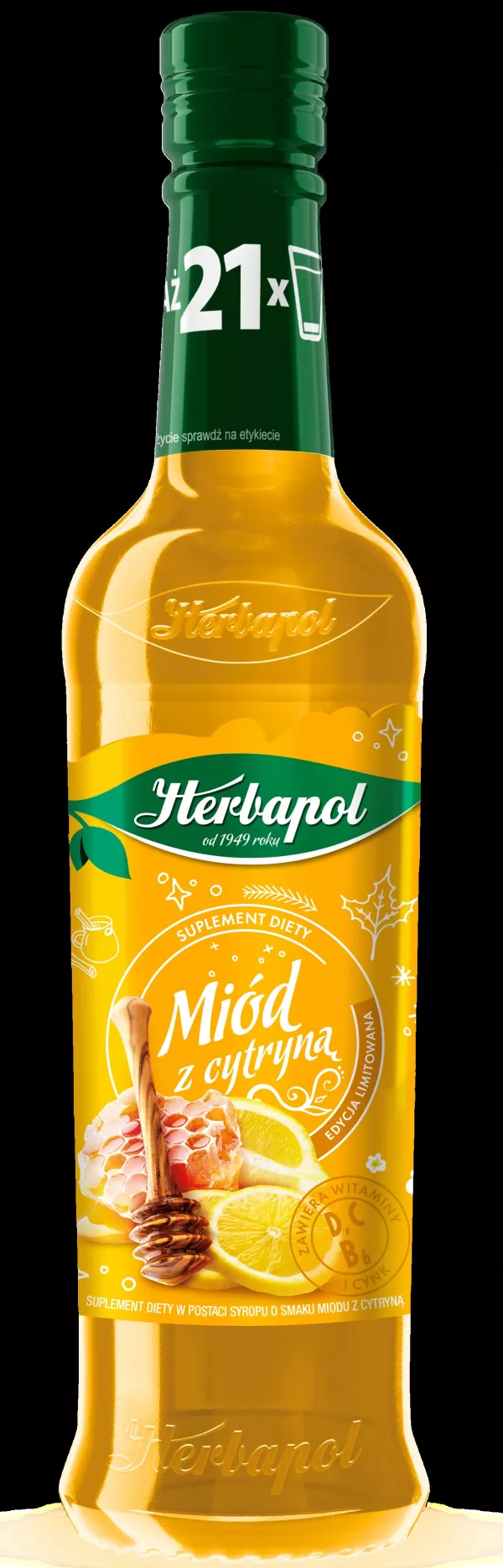 Syrop Herbapol Miod z Cytryna 420 ml x 8 st / Hönig Zitronen  Sirup