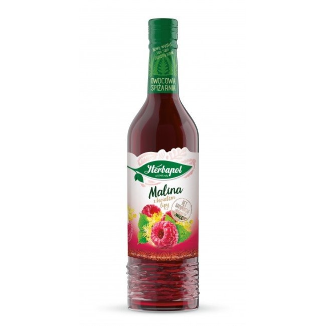 Herbapol Große Syrop Malina LIPA 8St. x 680 ml ( Sirup Himbeere/ Blume- Linde  )