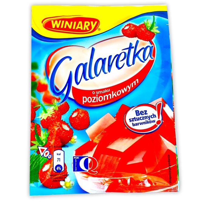 Galaretka o smaku poziomkowym 77gr x 22 st / Geleepulver  Walderdbeeren Winiary
