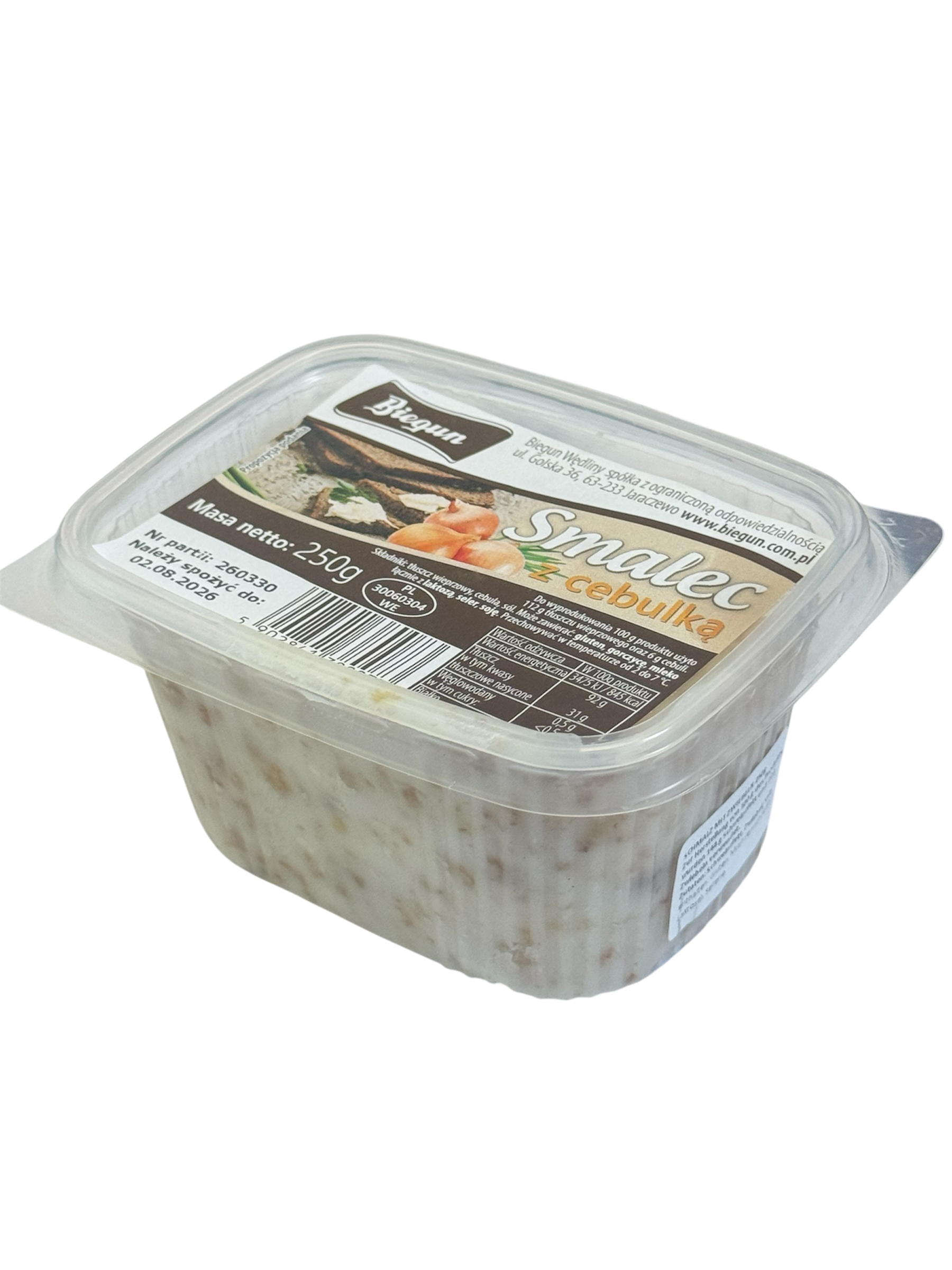 Biegun Smalec z CEBULKA 250 gr  x 10 Stk    ( Schmalz  )