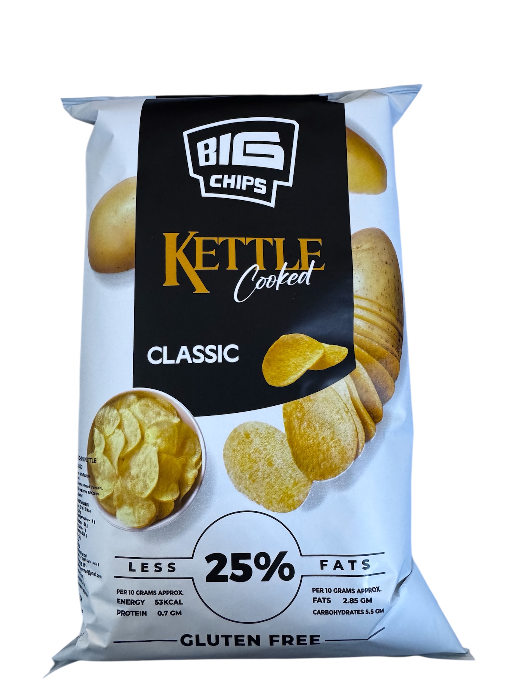 Big Chips Kettle Chips Classic (Classische chips) 90g x 10st