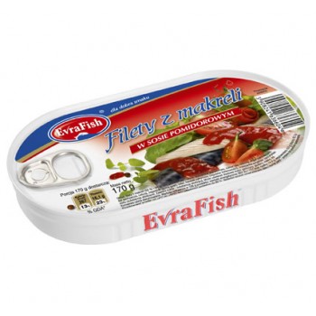 Evra Fisch Filety z Makreli  in Tomaten Sousse 170grx 16st  ( Fischkonserve )