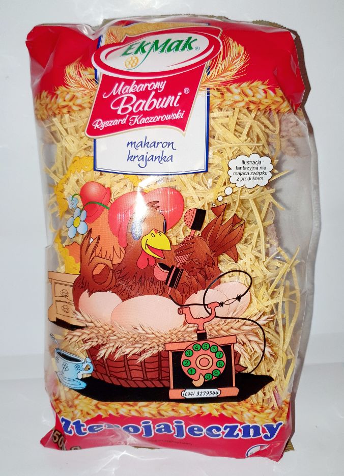 Makaron 4 Eier Kura Krajanka 500gr  x  8 st    Nr  7   Ek Mak  (4 ) Eiernudeln mit Kurkuma (Nudeln)
