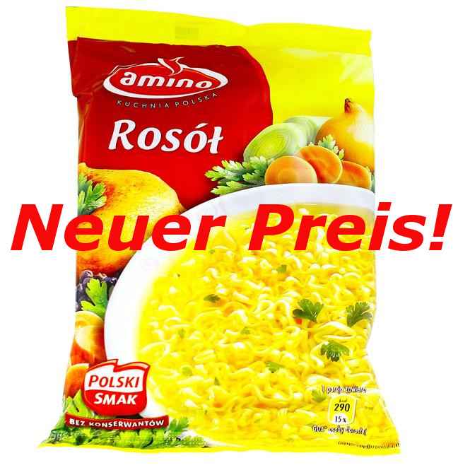 Amino Suppen Rosol z kuru 60g x 22St.   Instantsuppen / Hühnersuppe Mild