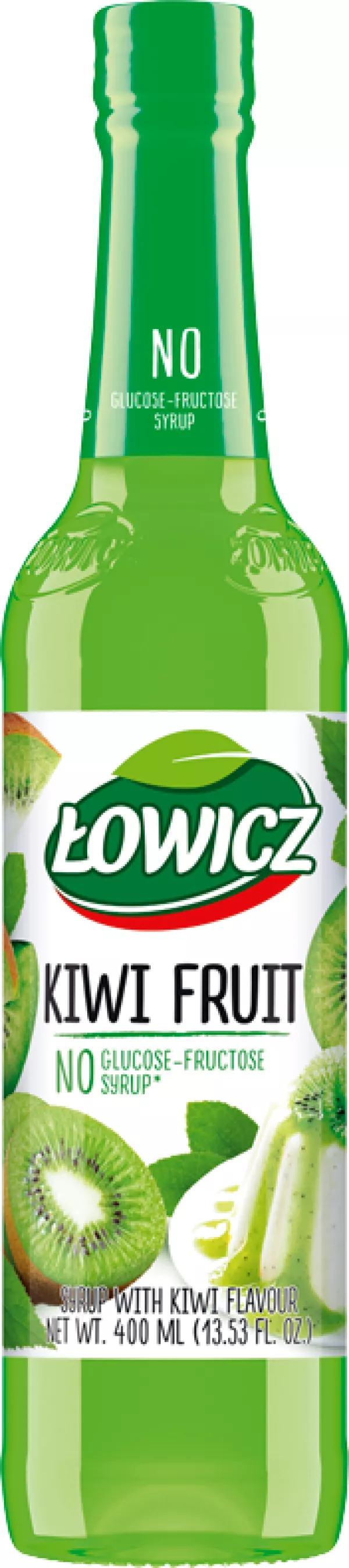 LOWICZ Syrop Kiwi  6 St. x 400 ml /  (Sirup mt Kiwi Geschmack)