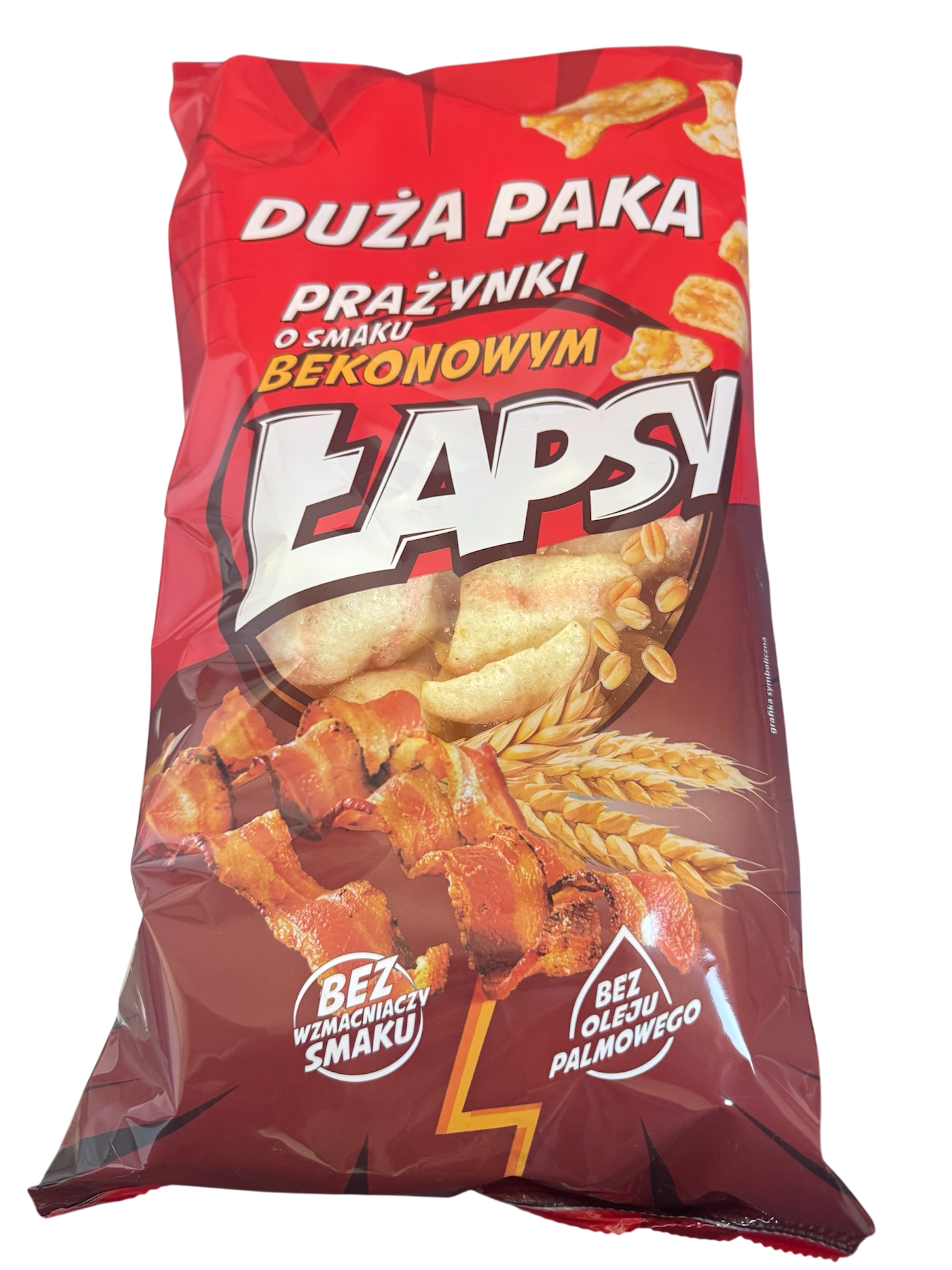 Lapsy Prazynki ziemniaczane bekonowe 120g x 16st (Bacon chips)