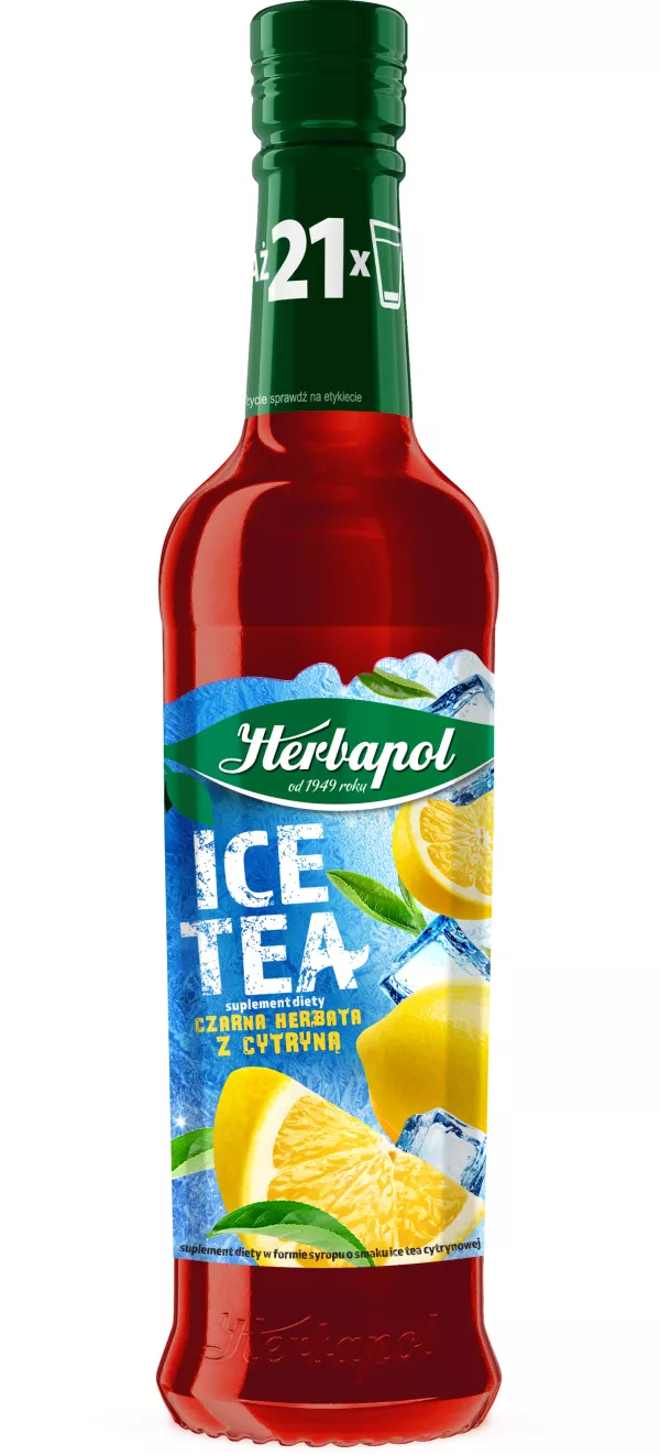 Herbapol  Syrop ICE TEA czarna Herbata z Cytryna   8St. x 420 ml / (EIstee Zitrone )