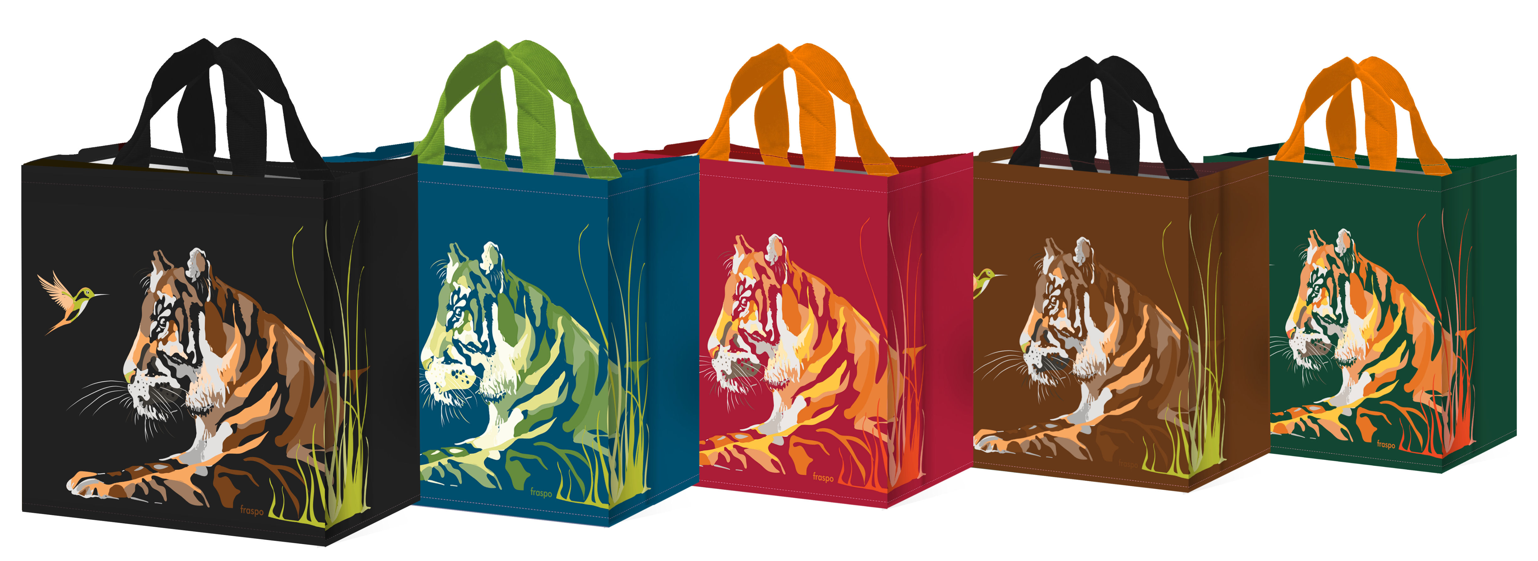 Fraspo Torba Tragetasche z PP 24L Animals Tygrys Mix 5k