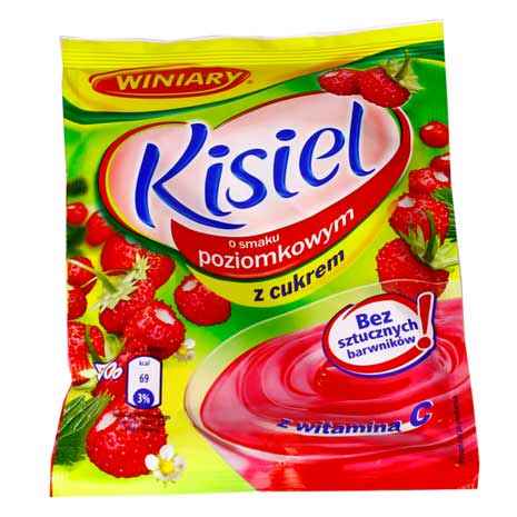 Kisiel o smaku Poziomkowym z cukrem 77g x 25st / Dessertpulver  Winiary