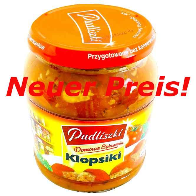 Pudliszki Klopsiki wieprzowe w sosie pomidorowym 600g x 8St.