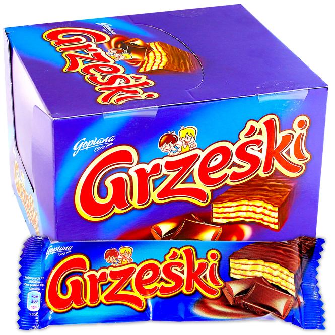 Grzeski Wafel KAKAO Dunkel Blau 36g x 36St.  Waffelriegel