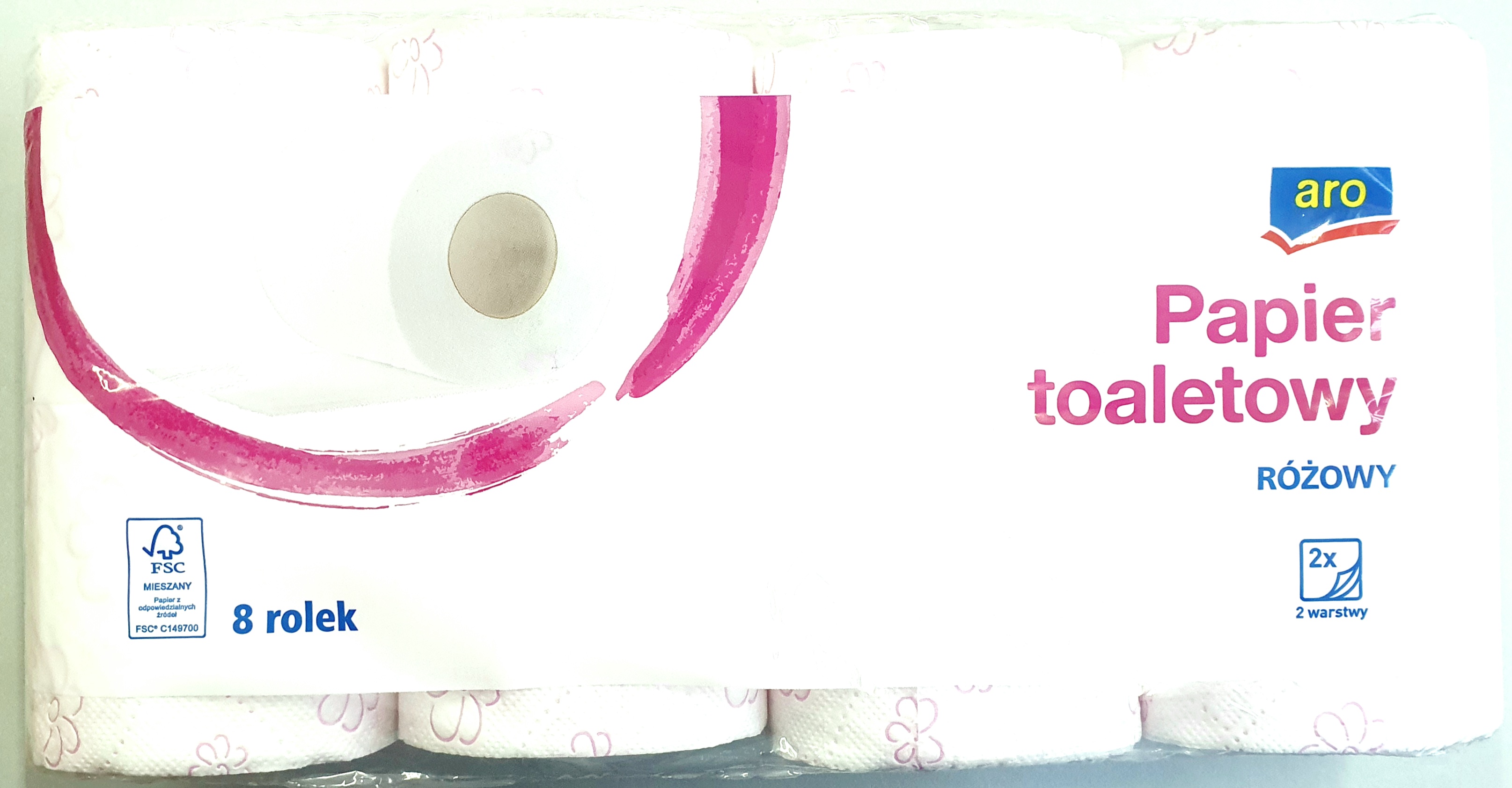 Aro Toilettenpapier Rozowy  2 Rollen x 16 Pack